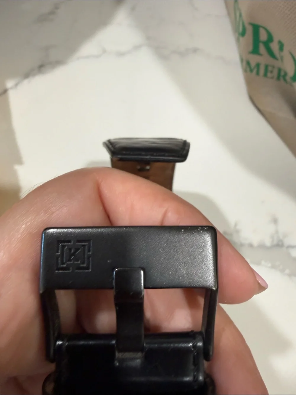 Sleek All-Black Square Dial Watch